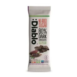 Diablo Dark Chocolate 80% With Stevia - 75g