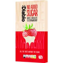 Diablo No Added Sugar White Chocolate With Strawberry 75g