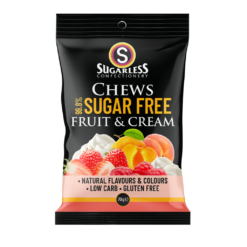 Sugarless Fruit & Cream Chews 70g