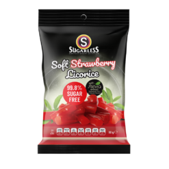 Sugarless Strawberry Licorice 80g