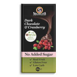 Sugarless Dark Chocolate & Cranberry 100g