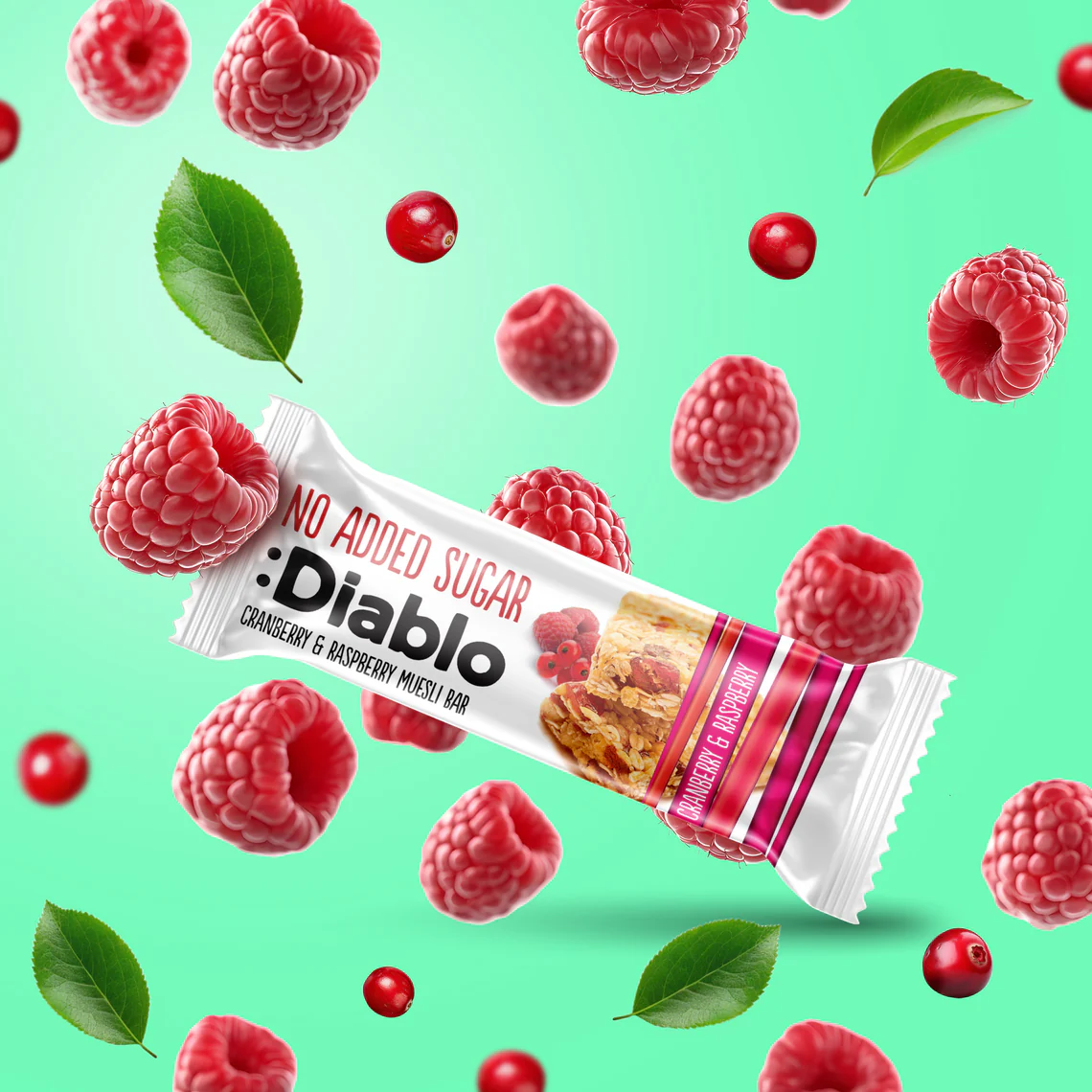 Diablo Cranberry & Raspberry Muesli 30g - Image 3