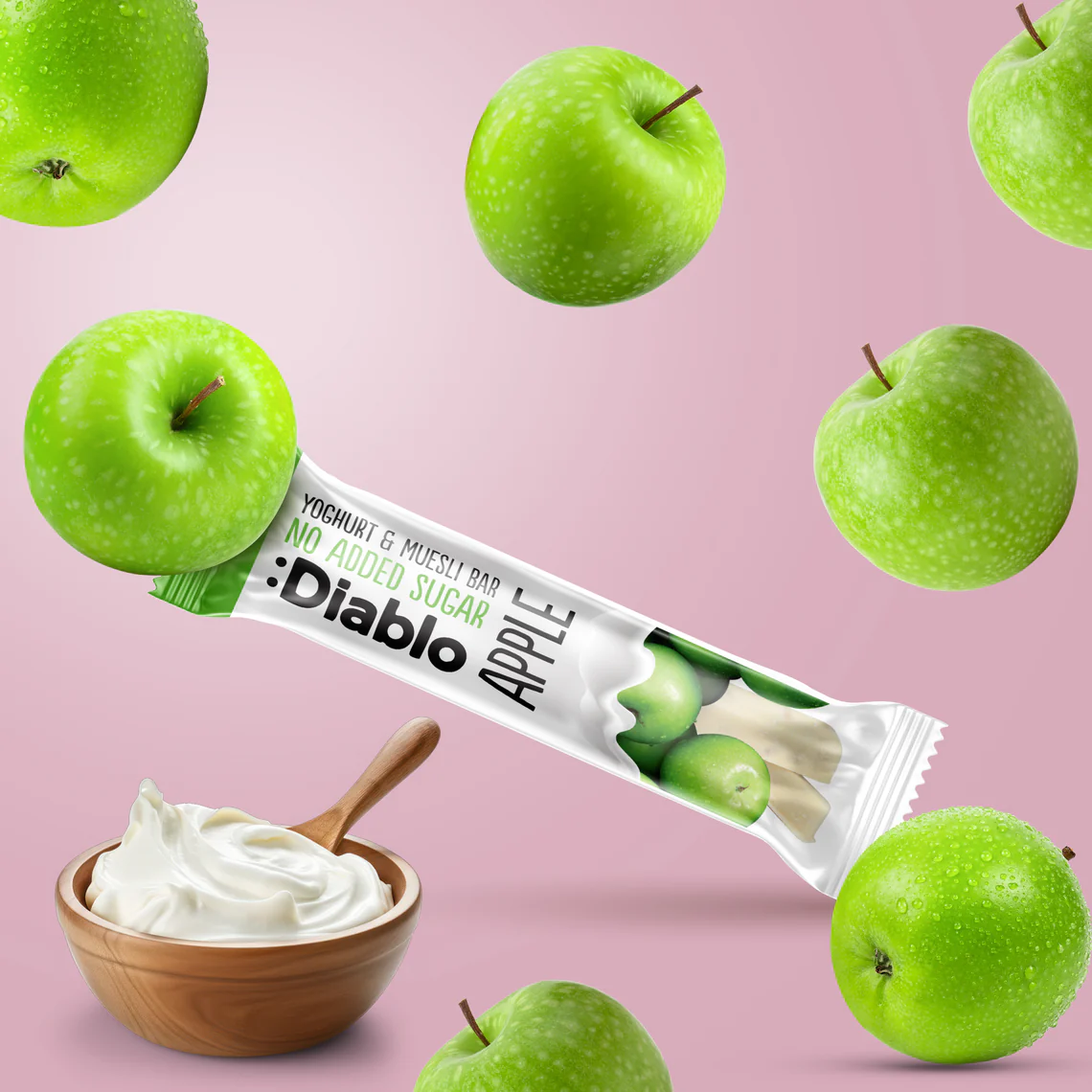Diablo Yoghurt Coated Apple Muesli Bar 30g - Image 3