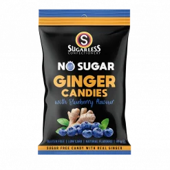 Sugarless Blue Berry flavoured Ginger Candies 60g