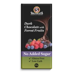 Sugarless Dark Chocolate with Forest Fruits 125g
