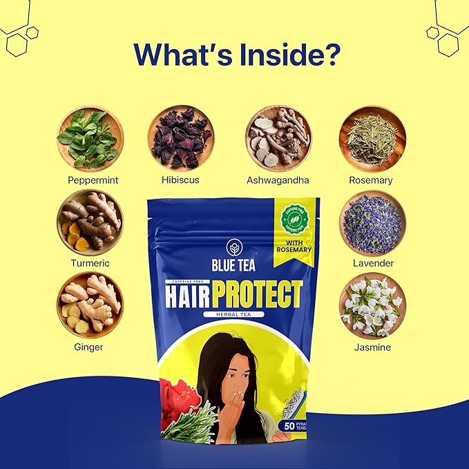 Blue Tea : Hair Protect Tea - 50 Tea Bags - Image 2